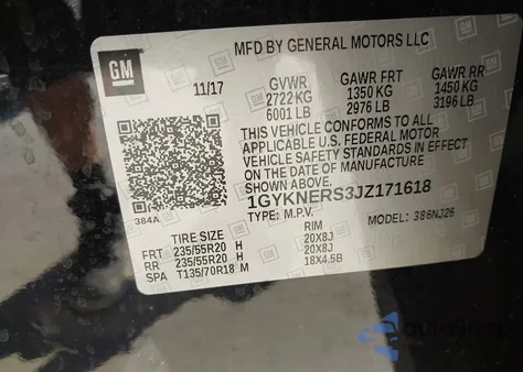 2018 Cadillac Xt5 Premium Luxury z USA, uszkodzony, nr VIN 1GYKNERS3JZ171618